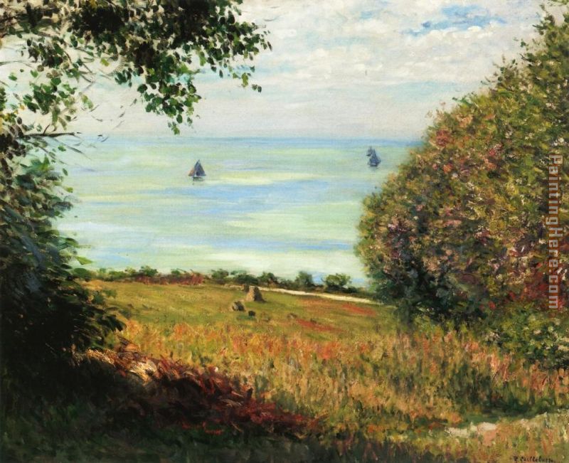 View of the Sea from Villerville painting - Gustave Caillebotte View of the Sea from Villerville art painting